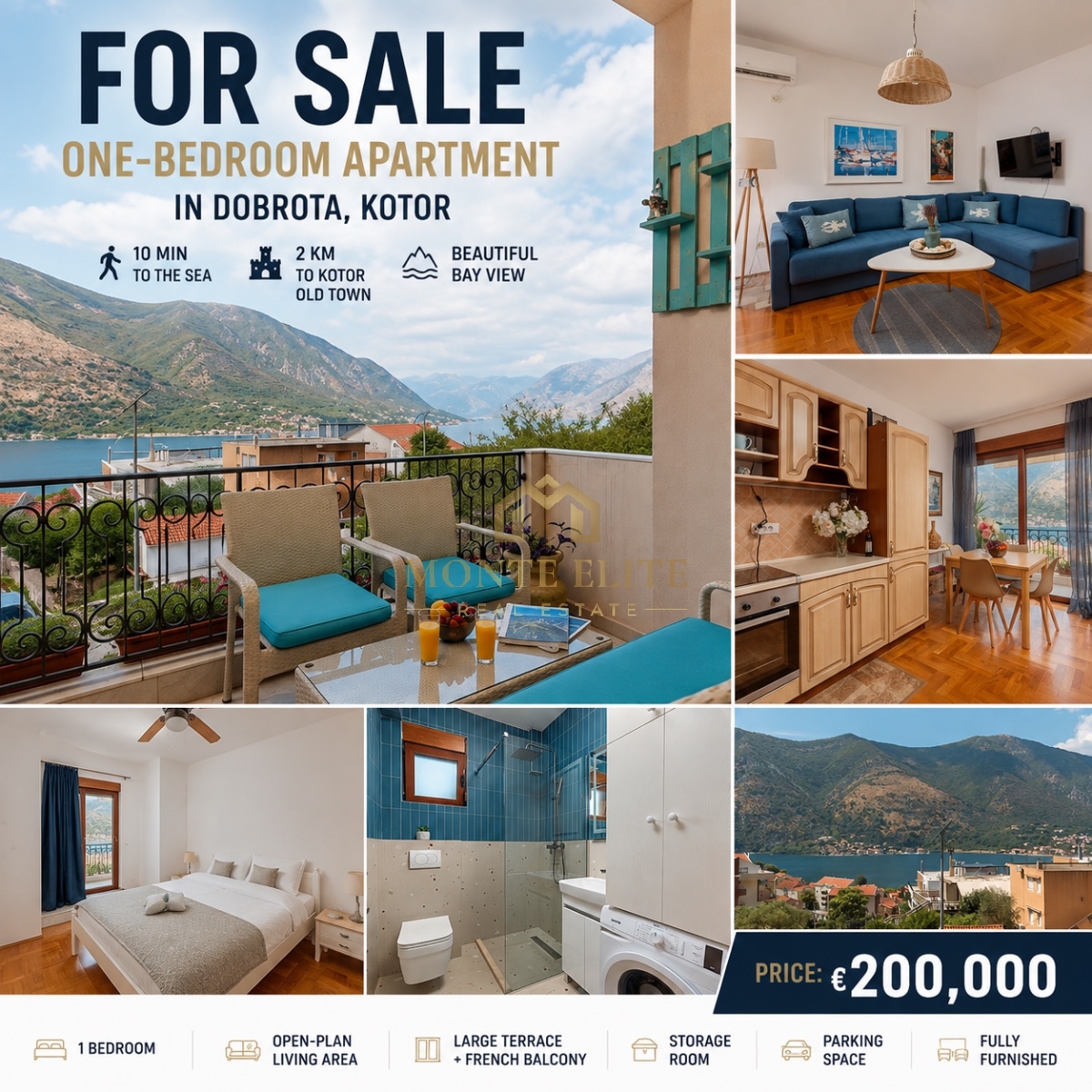 NA PRODAJU – JEDNOSOBAN STAN U DOBROTI, KOTOR
