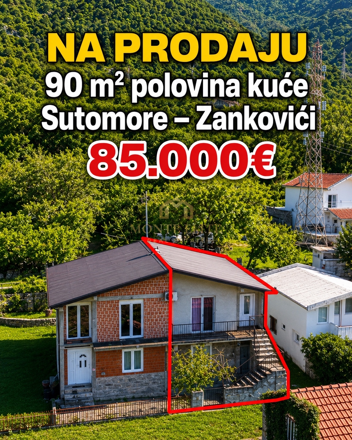 NA PRODAJU – KUĆA SA DVA ODVOJENA STANA U SUTOMORU