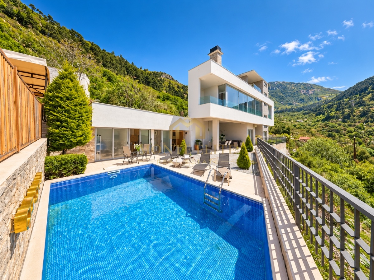 Modern Sea-View Villa with Pool and Sauna – Kavač, Kotor